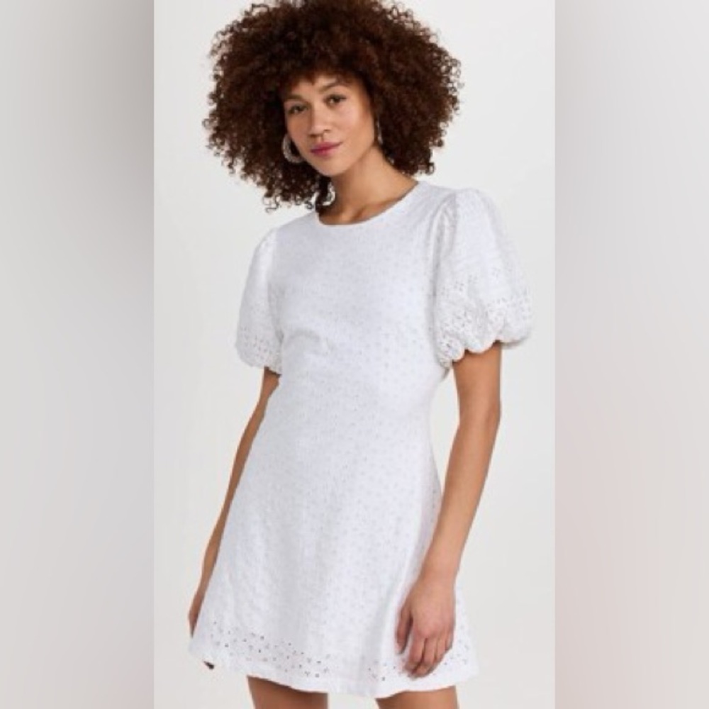 Free People Apricot Rose Mini Dress, White